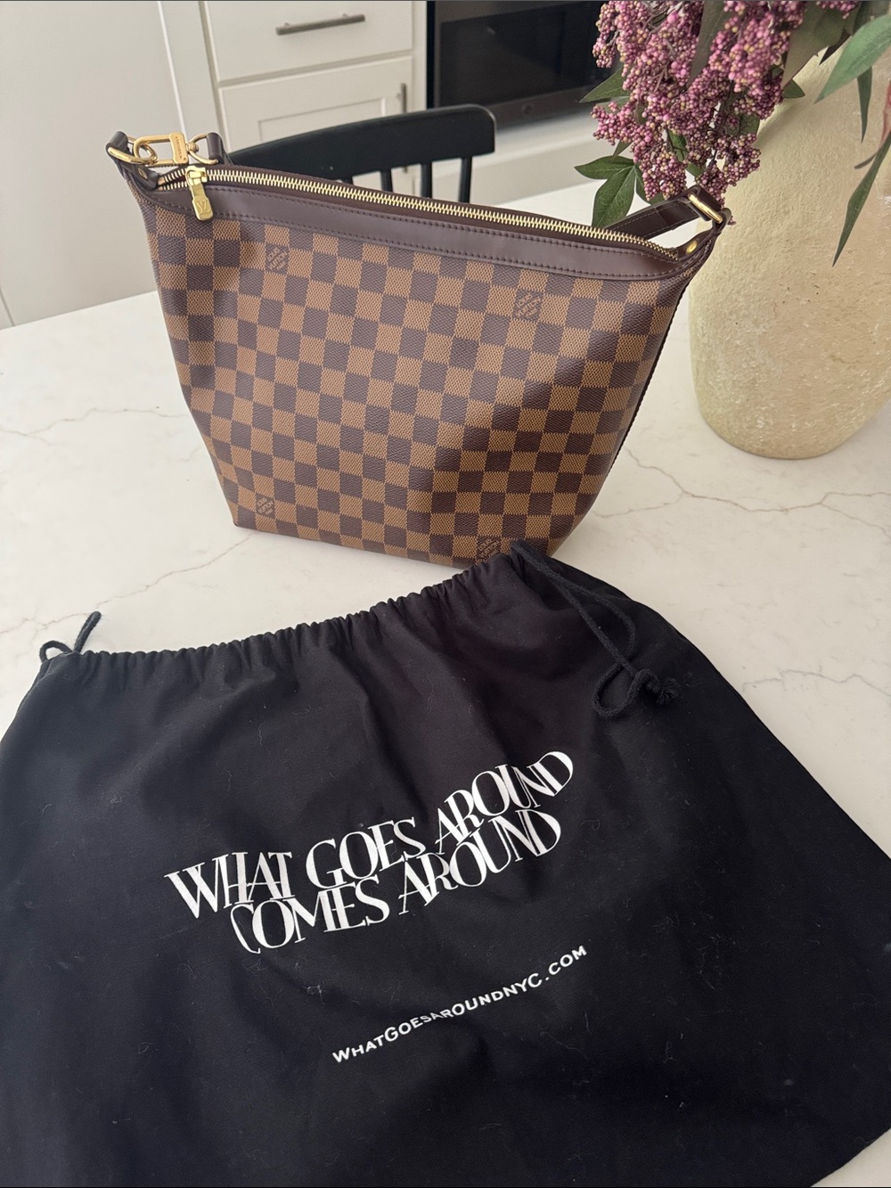 Authentic Louis Vuitton Damier Ebene Illove MM Shoulder Bag - Picture 11 of 13